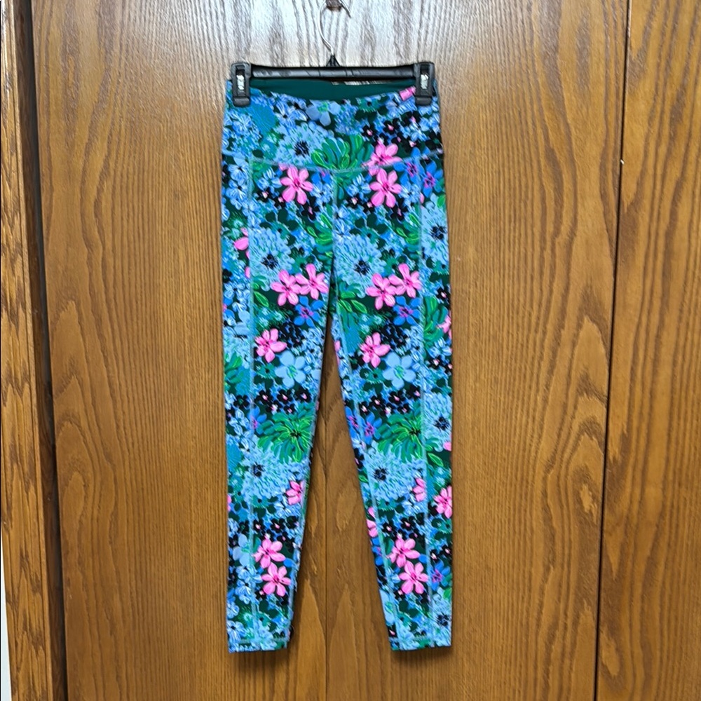 Lilly Pulitzer Vibrant Blue and Pink Leggings